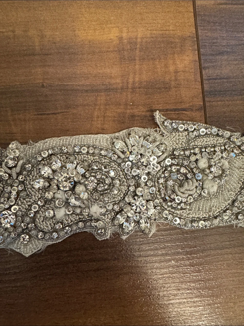 Monique Lhuillier Crystal Beaded Bridal Sash/belt